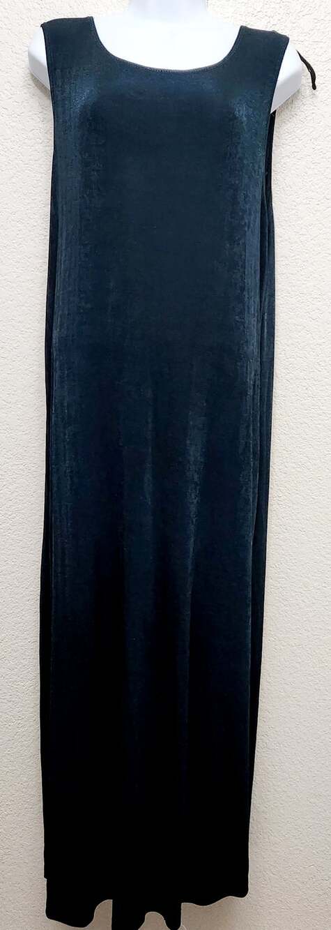 Avenue Forest Green Sleeveless Liquid Knit Maxi Dress 18W Plus Lightweight Flowy